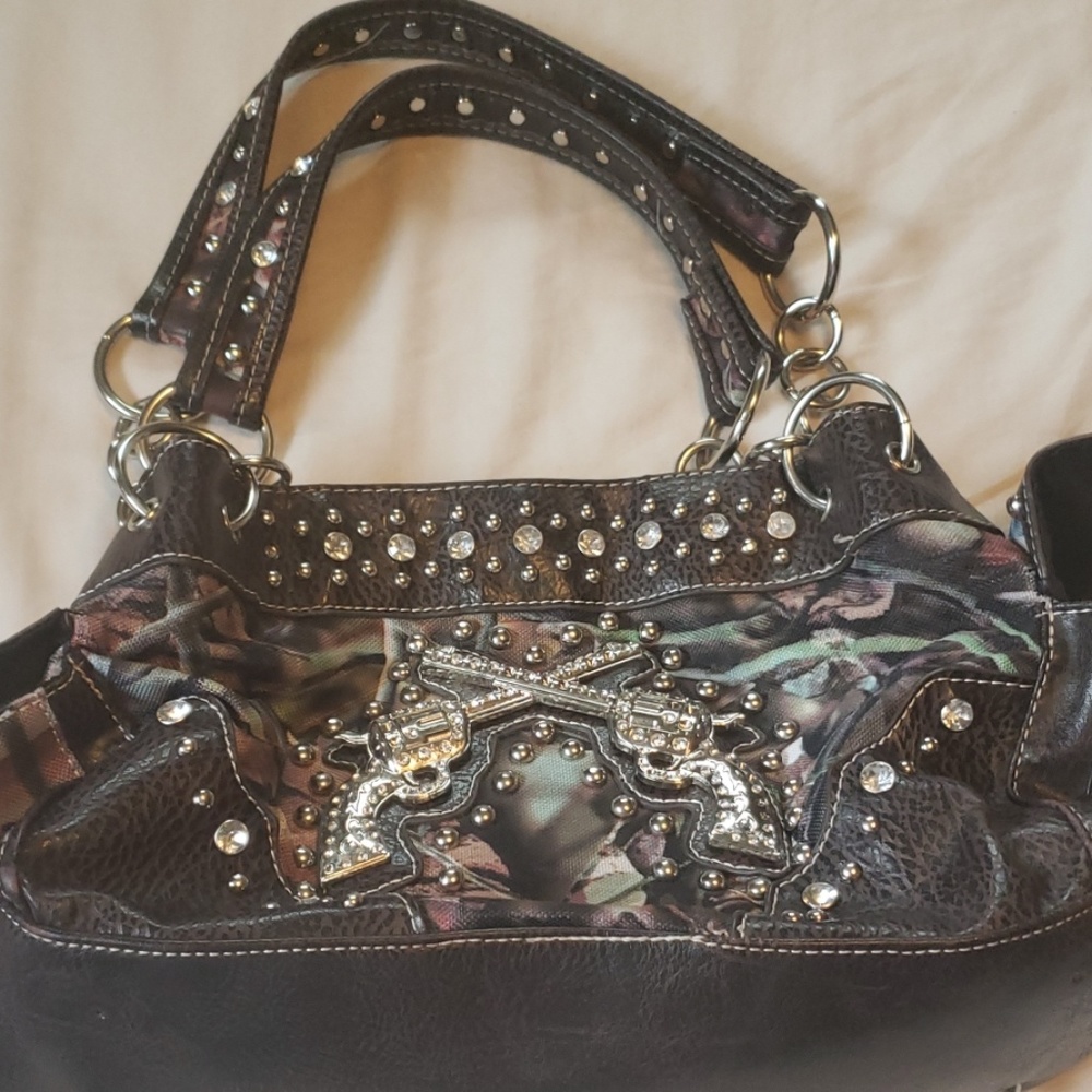 Camo purse with bling